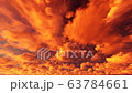 Red cloudy sky at sunset. Apocalyptic sky time lapse. 63784661
