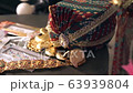Golden Oriental Jewelry and Accessories: Eastern Arabian Fairy Tale, Wedding Luxury Fashion and Beauty. Ethnic jewelry 63939804