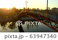 man on the bridge drone sunset video, FullHD video 63947340