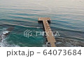 Aerial drone footage, morning in the city by the sea 64073684