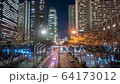 東京タイムラプス 新宿夜景 fix 64173012
