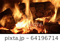 Stock video bright fire in a fireplace 64196714