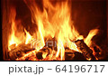 Stock video bright fire in a fireplace 64196717
