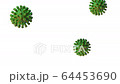 3D Rendering of contagious COVID-19, Flur or Coronavirus 64453690