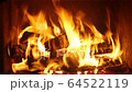 Stock video bright fire in a fireplace 64522119