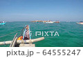 Catamaran fishing wooden boat with rowing control 64555247