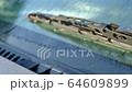 Windshield wiper blade close up with motion 64609899