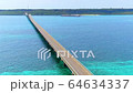 Blue sea and bridge _ Miyakojima _ Kurima Ohashi 64634337