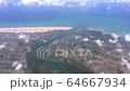 Aerial view of the mouth of the Sao Francisco River, on the border of the states of Alagoas and Sergipe, in northeastern Brazil 64667934