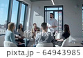 Confident young man HR manager tells a new strategy 64943985