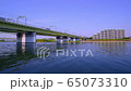View from Odakyu Tamagawa Bridge and Komae City area (north side) from the Tama River in Noborito, Tama-ku, Kawasaki City 65073310
