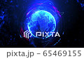 Abstract world map with glowing networks 65469155