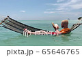 Man in hammock on beach 65646765