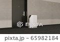 離開電梯的無人搬運機器人的動畫。內部無人交付概念 65982184