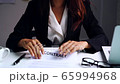 Business woman tearing contract at her office, Breaking contract concept 65994968