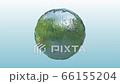 Water globe with green reflections (CG, with synthetic mask, blue gradient background) 66155204
