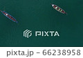 Aerial footage of fisherman boat over blue sea 66238958