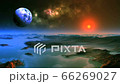Red Sunrise on Alien Planet 66269027