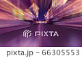 Comes with a mask for CG animation synthesis that runs subjectively in the purple night city 66305553