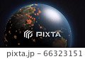 CG animation image where virus spreads to the earth 66323151