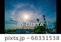 Rainbow over the sun, movement of clouds, Los Angeles, halo, Timelaps 66331538