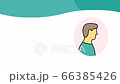 Animated cartoon character man showing shortness of breath, headache, sore throat, cough, fever the symptoms of flu 66385426