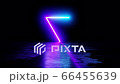 Minimalist Neon Triangle in the Dark - Looped Abstract 3D rendering 66455639
