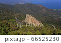 top view of the monastery of Sant Pere de Rodes and mountains top view of the monastery of Sant Pere de Rodes and mountains 66525230