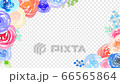 Watercolor rose frame animation background transparent 66565864