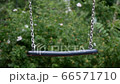 Close-up of An Empty Iron Swing With Trees In The Background, Selected Focus 66571710
