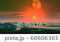 Beautiful Sunset under the Alien Moon 66606365