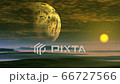 Huge Moon and Gentle Sunrise 66727566