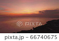 Aerial view landscape in sunset at Bang Pu Recreation Center with point of view seagulls 66740675