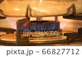 [Close-up video of flame on gas stove] Kettle/pot over low heat 66827712