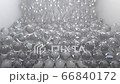 CG animation with transparent spheres (grains) flowing and accumulating and flowing again 66840172