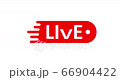 Live Stream sign. Red symbol, button of live streaming, broadcasting, online stream emblem. Alpha channel. For tv, shows and social media live performances 66904422