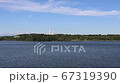Dam lake and blue sky 67319390