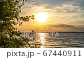 Sunrise over the river , Russia 67440911