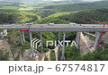 Highway bridge under construction - aerial view 67574817