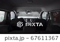 Interior view of a car in a car wash - time lapse 67611367