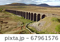 Aeriel footage of Ribblehead Viaduct, Yorkshire Dales National Park.UK 67961576