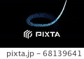 Particle background material Rotating blue light Black background 68139641