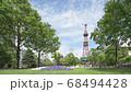 Fresh green Odori Park and TV tower 68494428