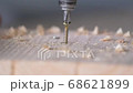 Wood screw and screwdriver close-up slow motion footage close-up. 68621899
