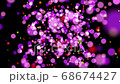 Rotating space with pink particle bubbles 68674427