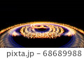 Double golden shooting star that swirls and rises Glitter particles 68689988
