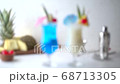 Summer cocktail image, pina colada and blue hawaii 68713305