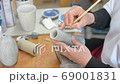 painting on vase ,Lampang in Thailand 69001831