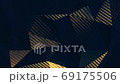 Carbon gold triangular polygonal close-up background loop 69175506
