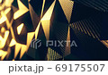Carbon gold triangular polygonal background loop 69175507